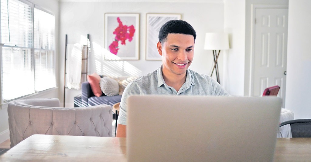 Man at laptop